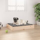  Krevet za pse sivi 61,5x49x9 cm od masivne borovine | shoptok.hr