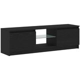 TV ormarić s LED svjetlima crni hrast 120x30x36 cm inženjerski drvo | shoptok.hr