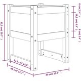 vidaXL Sadilica siva 40 x 40 x 52,5 cm od masivne borovine | shoptok.hr