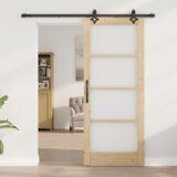  Klizna vrata s hardware setom 'ORKDAL' čvrsto drvo i staklo | shoptok.hr