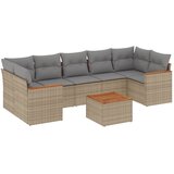  8-dijelni set vrtnih sofa s jastucima bež od poliratana | shoptok.hr