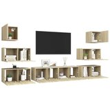  8-dijelni set TV ormarića boja hrasta sonome od iverice | shoptok.hr