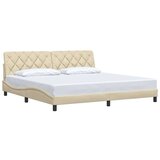 vidaXL Posteljni okvir brez vzmetnice krem 200x200 cm blago | Shoptok.si
