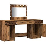  3-delni set toaletne mize z LED, star les in inženirski les, (22055060) | Shoptok.si