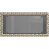  Vrtni stol sa staklenom pločom 58x27,5x55 cm od poliratana | shoptok.hr