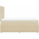  Krevet box spring s madracem krem 120 x 190 cm od tkanine Slike