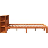 vidaXL Krevet s regalom za knjige bez madraca 120 x 200 cm od borovine | shoptok.hr