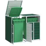  Spremište za 2 kanta za otpad zelena 144x81x113 cm čelično | shoptok.hr