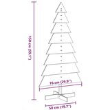 vidaXL Drveno ukrasno božićno drvce bijelo 150 cm od masivne borovine | shoptok.hr