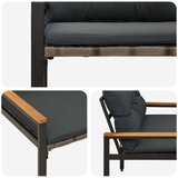  Vanjska klupa 2 -Seater 116 x 67,5 x 72 cm poliratan Tamnosiva | shoptok.hr