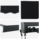 Nadstrešnica Crna 400 × 300 cm Poliester i aluminij | shoptok.hr
