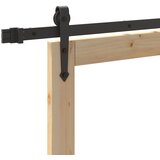  Klizna vrata 93 x 202 cm Masivna borovina i staklo Prirodna | shoptok.hr