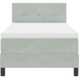 Box spring krevet Svjetlosiva 80 x 200 cm Baršun | shoptok.hr
