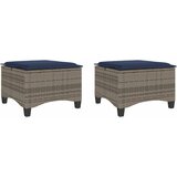  Vrtni tabure s jastucima 2 kom sivi 55x55x36 cm poliratan | Eponuda.ba