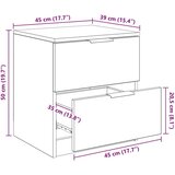vidaXL Noćni ormar s ladicama 2 pcs hrast artisan 45 x 39 x 50 cm | shoptok.hr