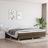  Okvir za krevet s oprugom tamnosmeđi 200x200 cm od tkanine | Eponuda.com