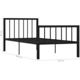  Okvir za krevet crni metalni 100 x 200 cm | Eponuda.com
