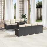  Sjedeća garnitura za vrt 9 kom. Crna [Sintetički]: Poli Ratan 251 x 179 x 85 cm | shoptok.hr
