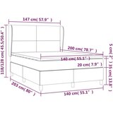  Okvir kreveta s oprugama i madrac svjetlosivi 140x200cm tkanina | shoptok.hr