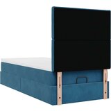 vidaXL Okvir kreveta s madracima tamnoplavi 100x200cm baršunasti | shoptok.hr