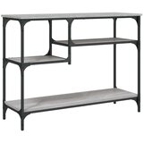  Konzolni stol s policama siva boja hrasta 100 x 35 x 75 cm | shoptok.hr