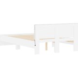  posteljni okvir z vzglavjem, inženirski les, bela, 120×190 cm | Shoptok.si