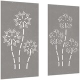  Vrtni zidni ukrasi 2 kom 105x55 cm čelik COR-TEN cvjetni uzorak | Eponuda.ba