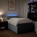 vidaXL Boxspring postelja z vzmetnico svetlo siva 120x190 cm blago | Shoptok.si