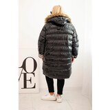 Kesi Women's Plus Size jacket with a hood and fur black | shoptok.hr