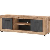 MID.YOU nizka omarica antracit, barve hrasta | Shoptok.si