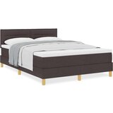 Box Postelja z Box Springom z vzmetnico Temno rjava 140x200 cm Tkanina, (22081282) | Shoptok.si