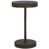 vidaXL Vrtna miza rjava 60,5x106 cm poli ratan Cene