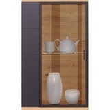 Mömax Vitrina Tonale, Temno Siva, Barva Hrasta | Shoptok.si