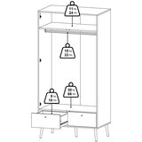 Tvilum Antracitno siva garderobna omara 99x200 cm Bodo – | Shoptok.si