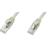 L00000E0011 RJ45 omrežni kabel\, Patch kabel CAT 5e U/UTP 1.00 m siva ognjevaren 1 kos, (20415212)
