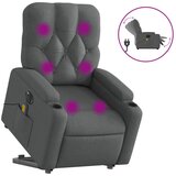 Maison Chic Električni masažni naslanjač - Relax naslanjač s funkcijo vstajanja temno siv, (22061207) | Shoptok.si