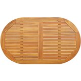 vidaXL Površina mize 120x70x2,2 cm Ovalna trdna tikova površina | Shoptok.si