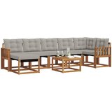  Set vanjskih sofa 8 kom. Prirodna i svijetlo siva | shoptok.hr