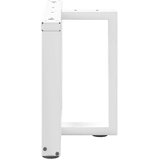  Noge za klubsko mizico v obliki črke T, 2 kosa, bele barve, 50x25x(42-43) cm, jeklo, (22123879) | Shoptok.si