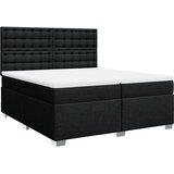  Krevet s oprugama i madracem crni 200x200 cm od tkanine | shoptok.hr
