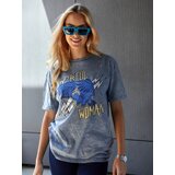 Fasardi Grey loose T-shirt with print | Shoptok.si