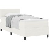  Krevet s opruga kutije s uzglavljem Krema i bijela 100 x 200 cm | shoptok.hr