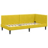 vidaXL Kutni okvir kreveta Žuta 90 x 200 cm Velvet i inženjerski drvo | shoptok.hr