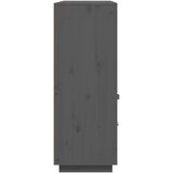  Visoka komoda siva 100 x 40 x 108,5 cm od masivne borovine | shoptok.hr
