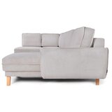 Bonami Selection Svijetlo siva sklopiva/s prostorom za odlaganje kutna garnitura od samta (s lijevim kutom/u obliku slova "U") Tori – | shoptok.hr