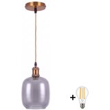 Brilagi LED Luster na sajli RETRO GLASS 1xE27/60W/230V prečnik 14 cm zlatna/zadimljeno siva Cene