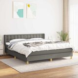  Okvir kreveta s oprugama i madrac svjetlosivi 180x200cm tkanina | shoptok.hr