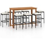  9-dijelni vrtni barski set s jastucima crni | shoptok.hr