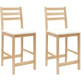  Trpezarijske stolice 2 pcs Prirodna 40 x 47 5 x 99 5 cm - Prirodna i bijela | shoptok.hr