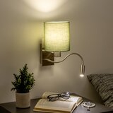  Brilagi - LED zidna lampa NUBILA 1xE27/25W/230V + LED/3W hrom/zelena | Eponuda.com